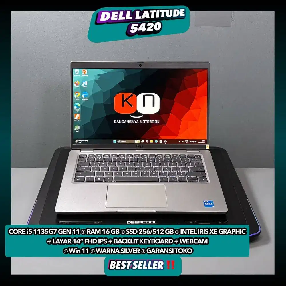 Dell Latitude 5420 Core i5 1135G7 Gen11 Ram16/256GB Layar Fhd Ips