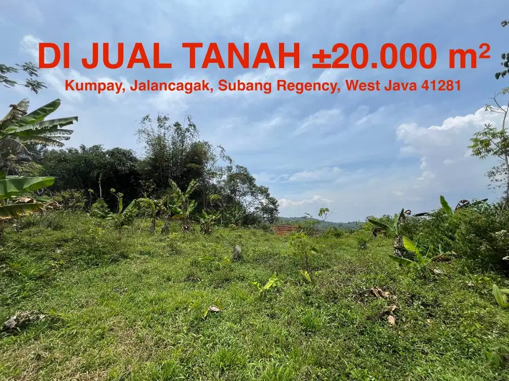 DI JUAL TANAH ±20.000m COCOK UNTUK PERKEBUNAN DAN GUDANG