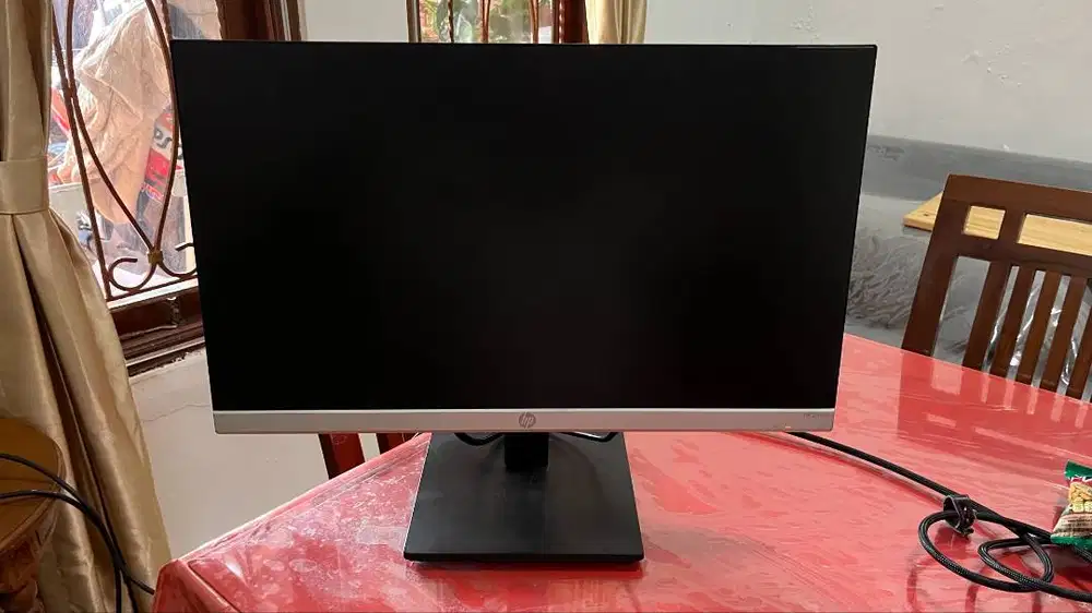 HP 24mh 23.8” IPS Full HD Monitor – Slim Bezel Ergonomis Naik Turun