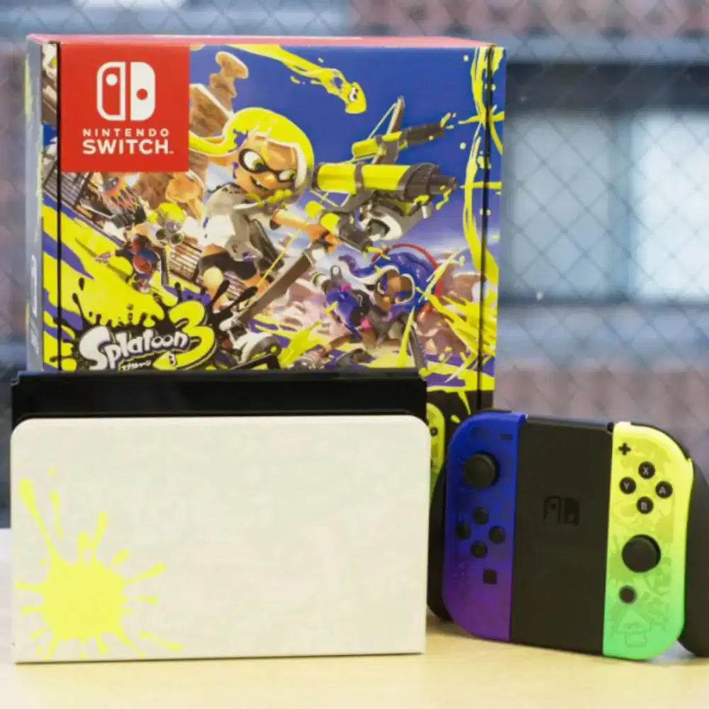 NINTENDO SWITCH OLED SPLATOON EDITION BEKAS RASA BARU DUAL BOOT