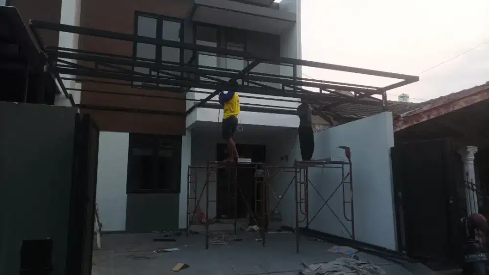 Kanopi ekonomis galvalum canopy besi hollow