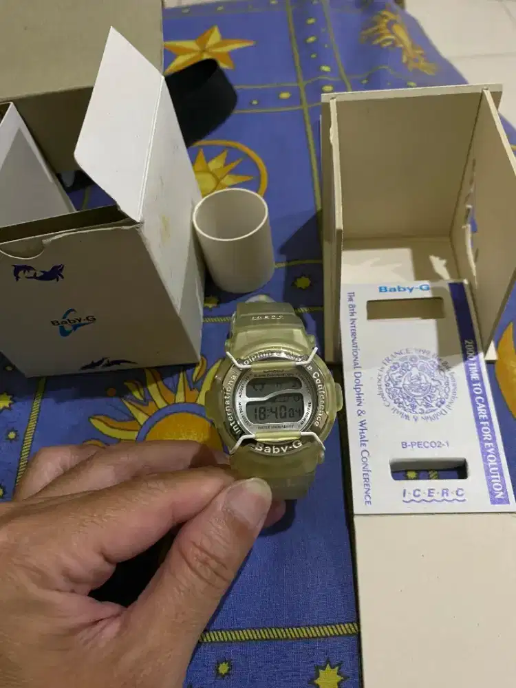 Casio Baby-G BG1000K dolpin & Whale limited editon dusbuk lengkap
