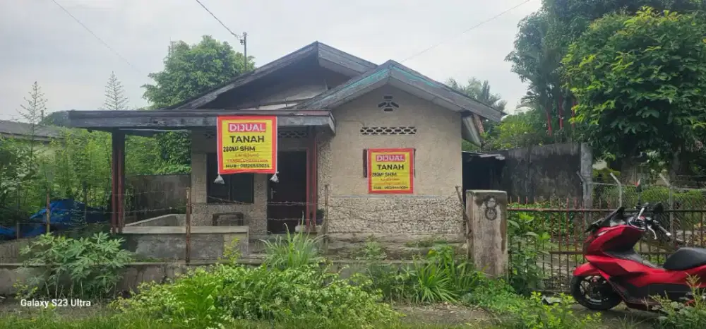 Jual tanah pinggir jalan ukuran 280 m², pinggir jalan SHM