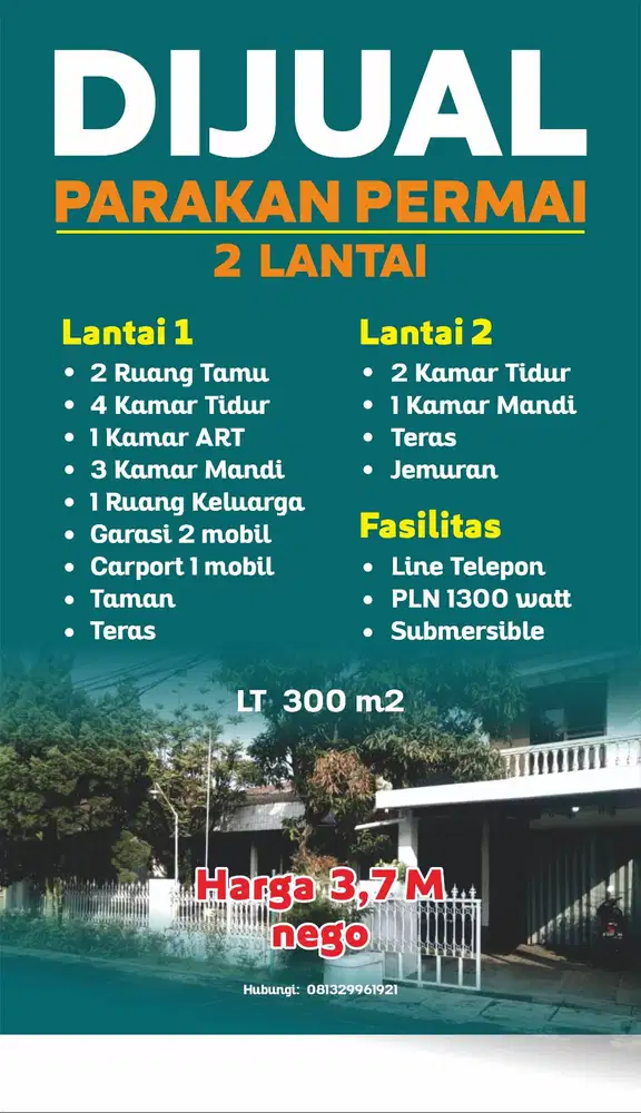 Rumah dijual posisi strategis di jantung kota bandung