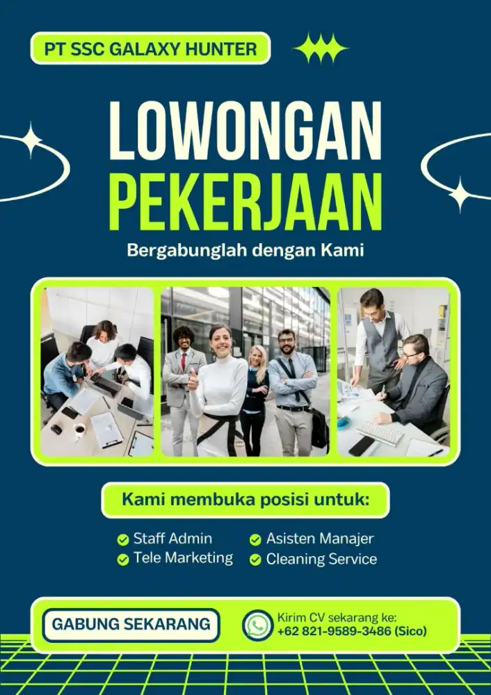 DIBUTUHKAN TENAGA KERJA HUBUNGI SEGERA