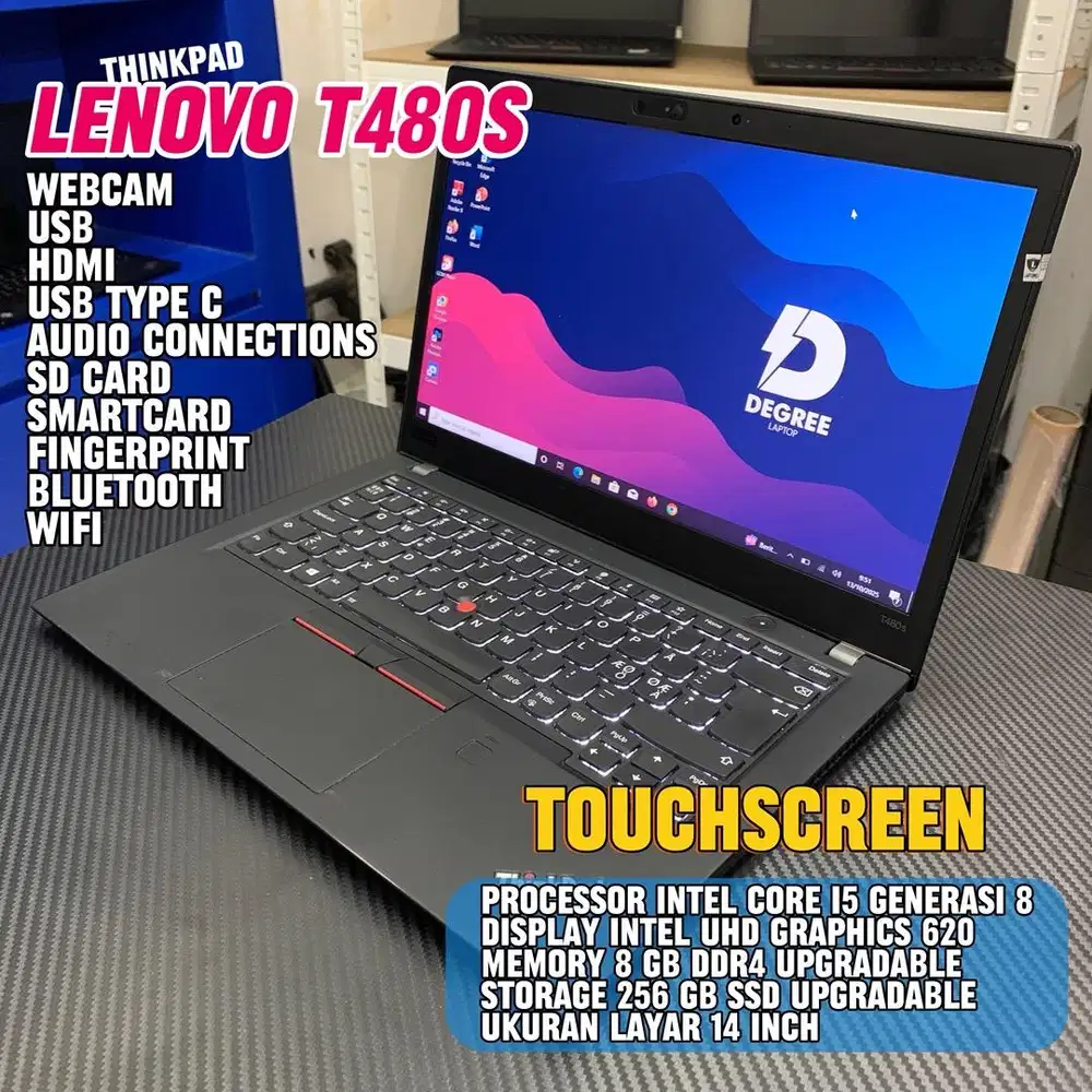 Laptop Lenovo Thinkpad T480s Touchscreen Intel Core i5 Gen 8