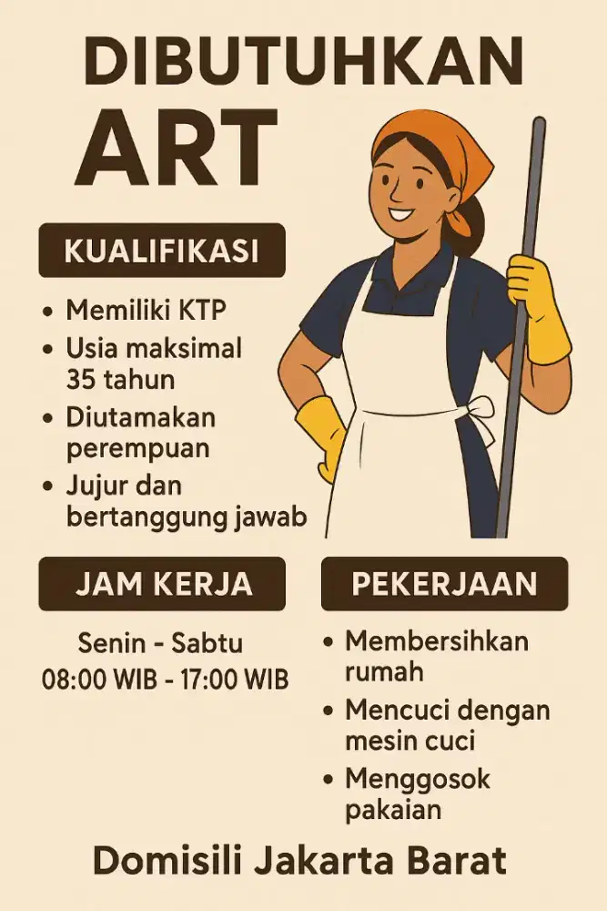 LOWONGAN KERJA ART