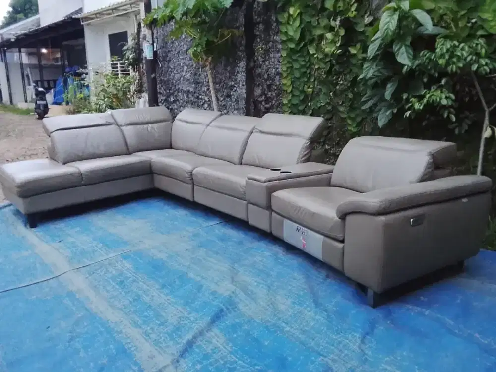 Sofa M&D Italy Full Kulit Asli Singglenya Reclening Electric Istimewa