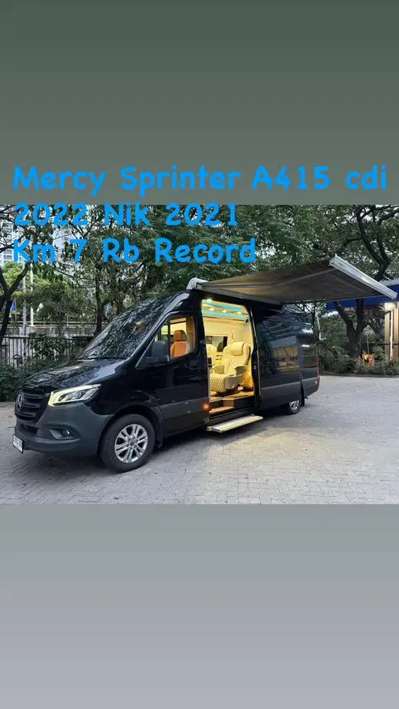 Mercy Sprinter A415 CDi 2022 Nik21 black on beige Siap Pakai