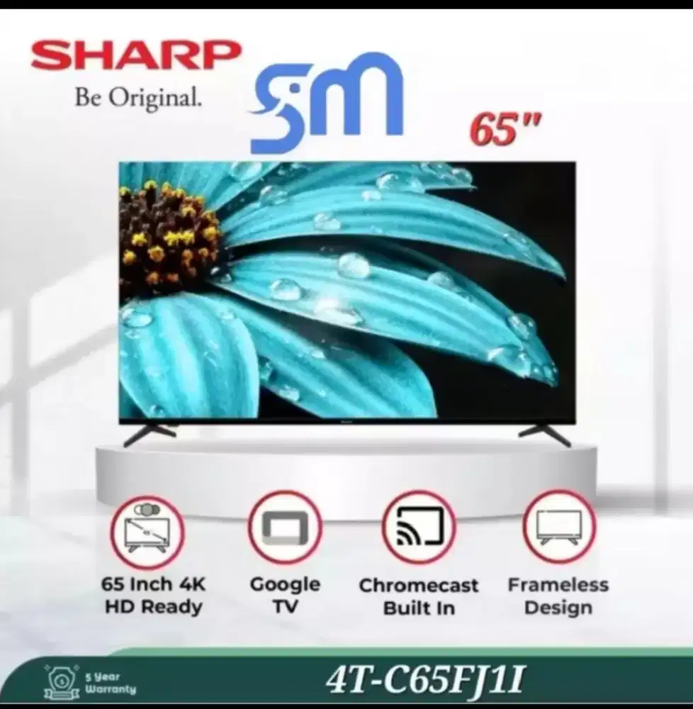 SHARP 4T-C65FJ1I LED TV 65 INCH UHD 4K GOOGLE TV 4T-C65FJ1I 65FJ