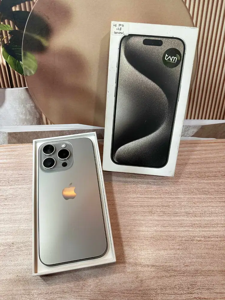 Ipneho 15 Pro 128GB Deep Natural Titanium Garansi Ex iBox
