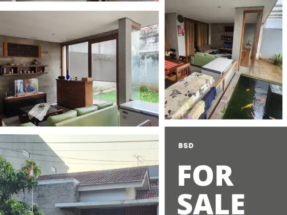DIJUAL rumah design asri  Griya Loka BSD Tangerang Selatan Sektor 1.6