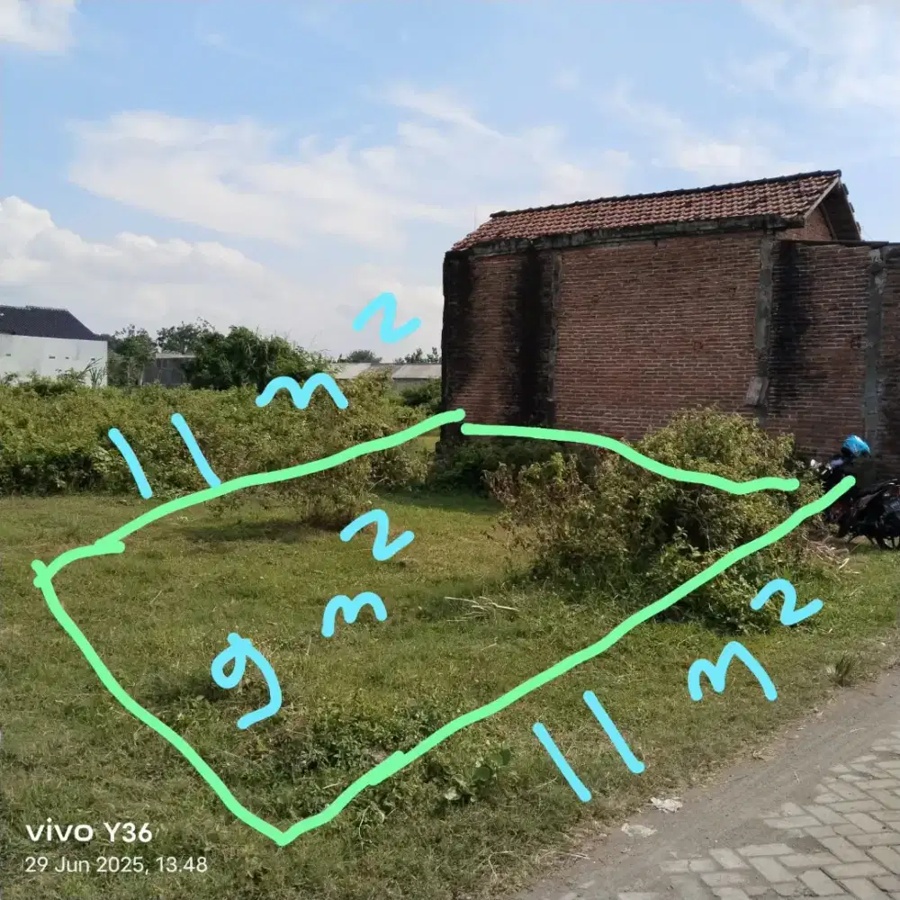 Tanah kavling strategis belakang pasar
