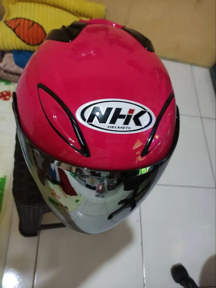 Helmet NHK R6 Ori Warna Pink Magenta