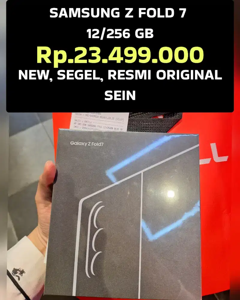 Rp.23,499 . Samsung Z FOLD 7 5G‼️
 UNIT NEW,SEGEL,RESMI SEIN ‼️
