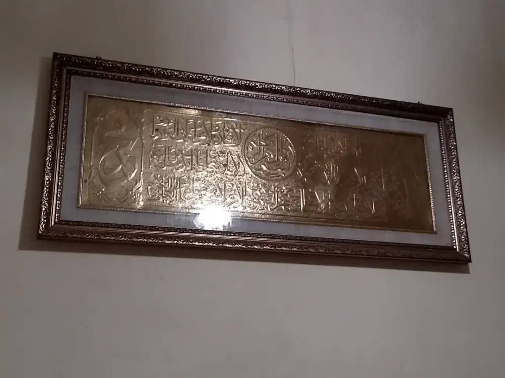 Dijual hiasan dinding kaligrafi kaca