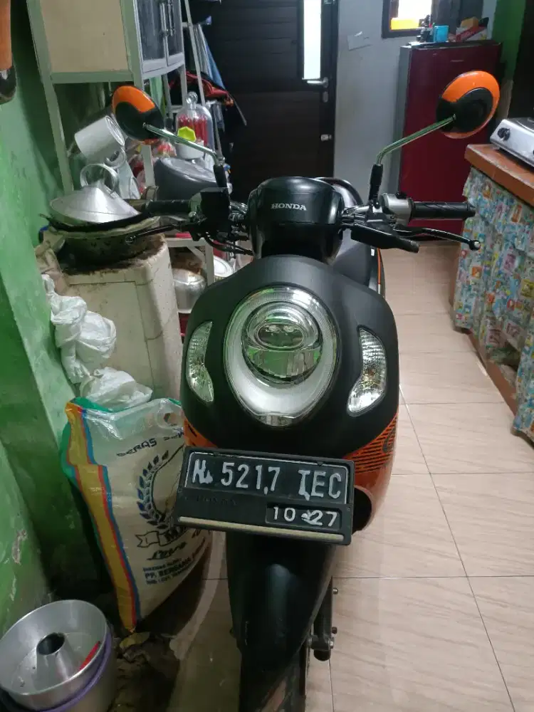 Jual cepat scoopy fashion black orange