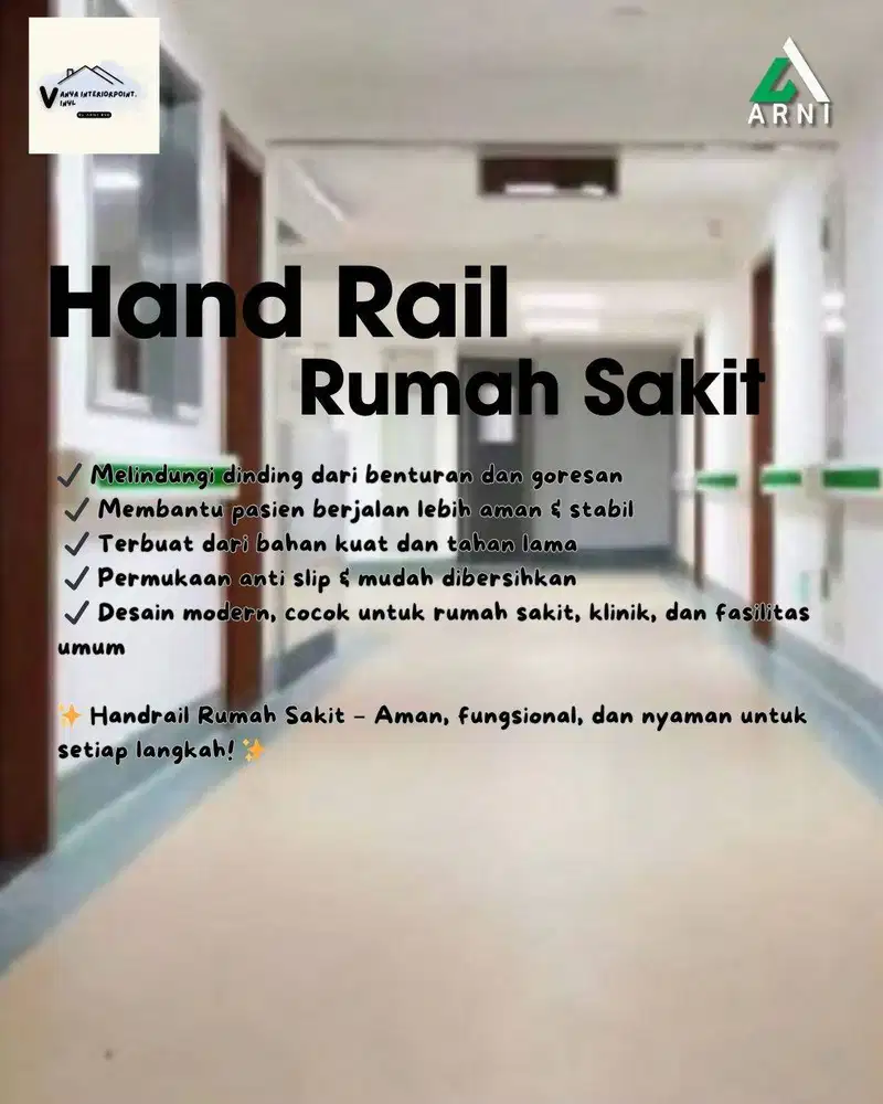 PVC Handrail Rumah Sakit – Anti Benturan, Tahan Lama & Mudah
