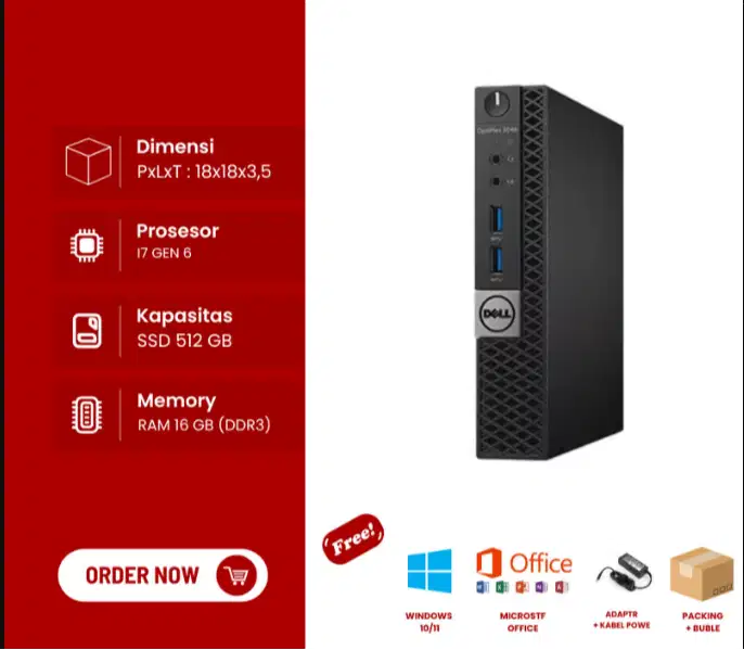 KOMPUTER MINI PC DELL 3040 intel core i7 GEN 6 DL-SUR