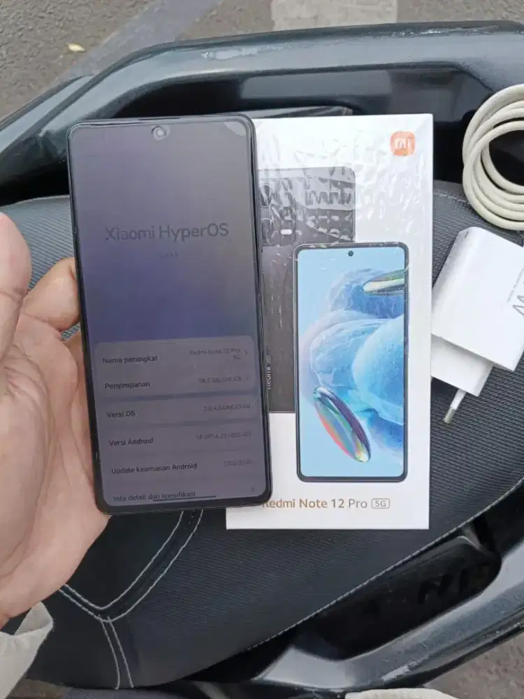 Xiaomi Note 12 Pro 5G 8+4/256 like new lngkp ori BS TKR tmbh