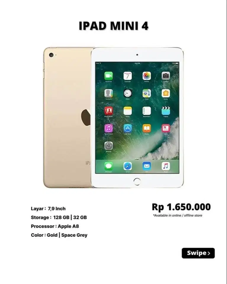 iPad Mini 4 Storage 32gb