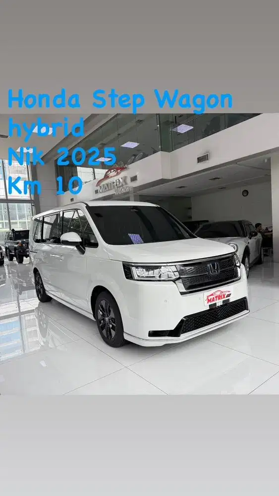 Honda Step Wagon E,Hev Nik2025 White on black Siap Pakai
