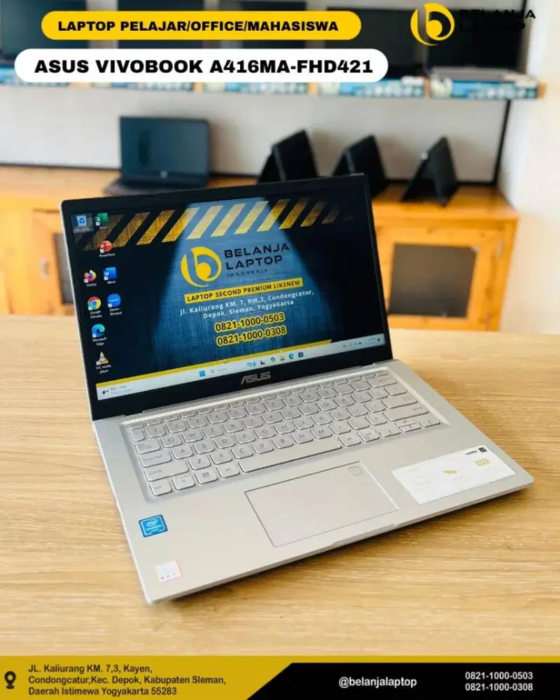 Asus VivoBook A416MA-FHD421 /Celeron N4020/4GB/256GB/TERMURAH!!