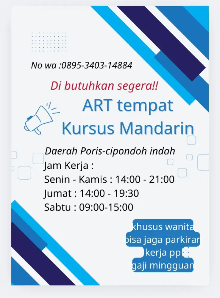Art tempat les mandarin