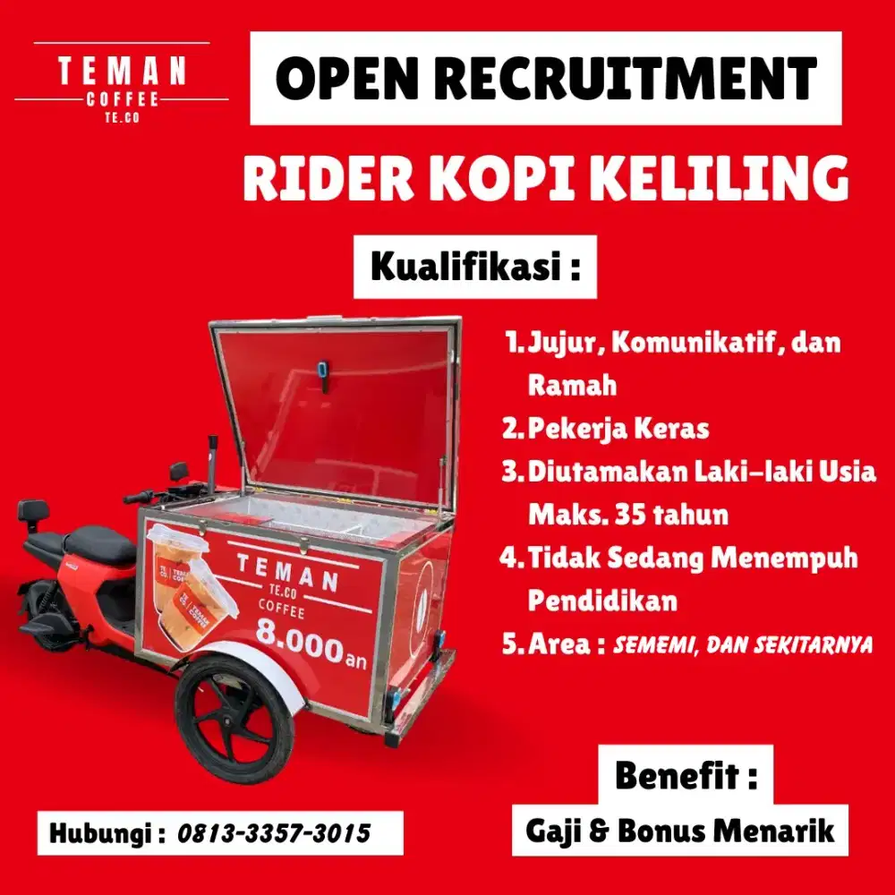 DICARI RIDER KOPI KELILING