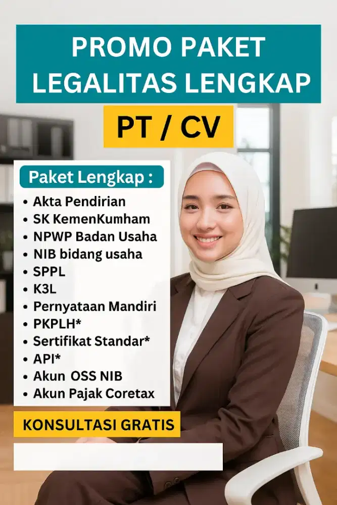 Perlengkapan Usaha Kantor CV Legal Lengkap