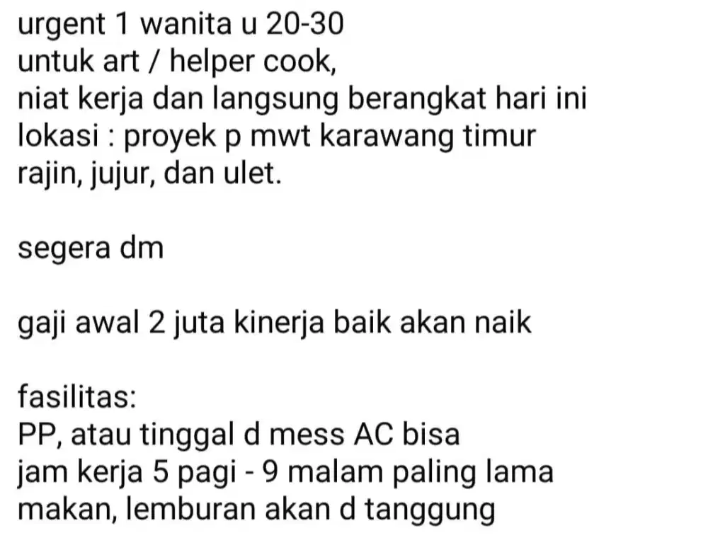 Lowongan pekerjaan