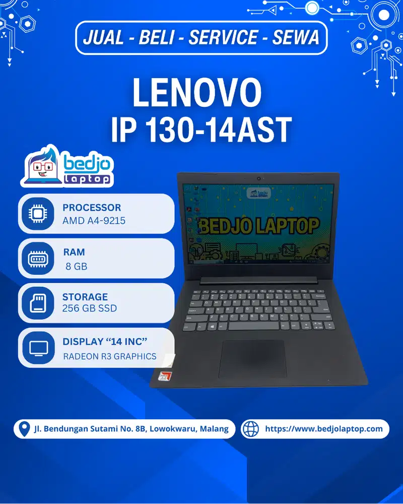 Laptop Lenovo IP 130-14AST TERTOP! Laptop Lenovo Second RAM 8GB