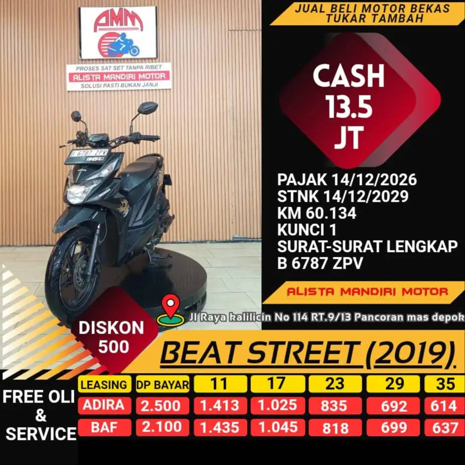 BEAT STREET 2019 PAJAK HIDUP CC 0% KREDIVO TOKPED SPAYLETTER INDODANA