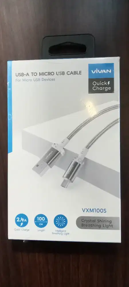 Vivan VXM100S Kabel Data Charger Crystal Clear