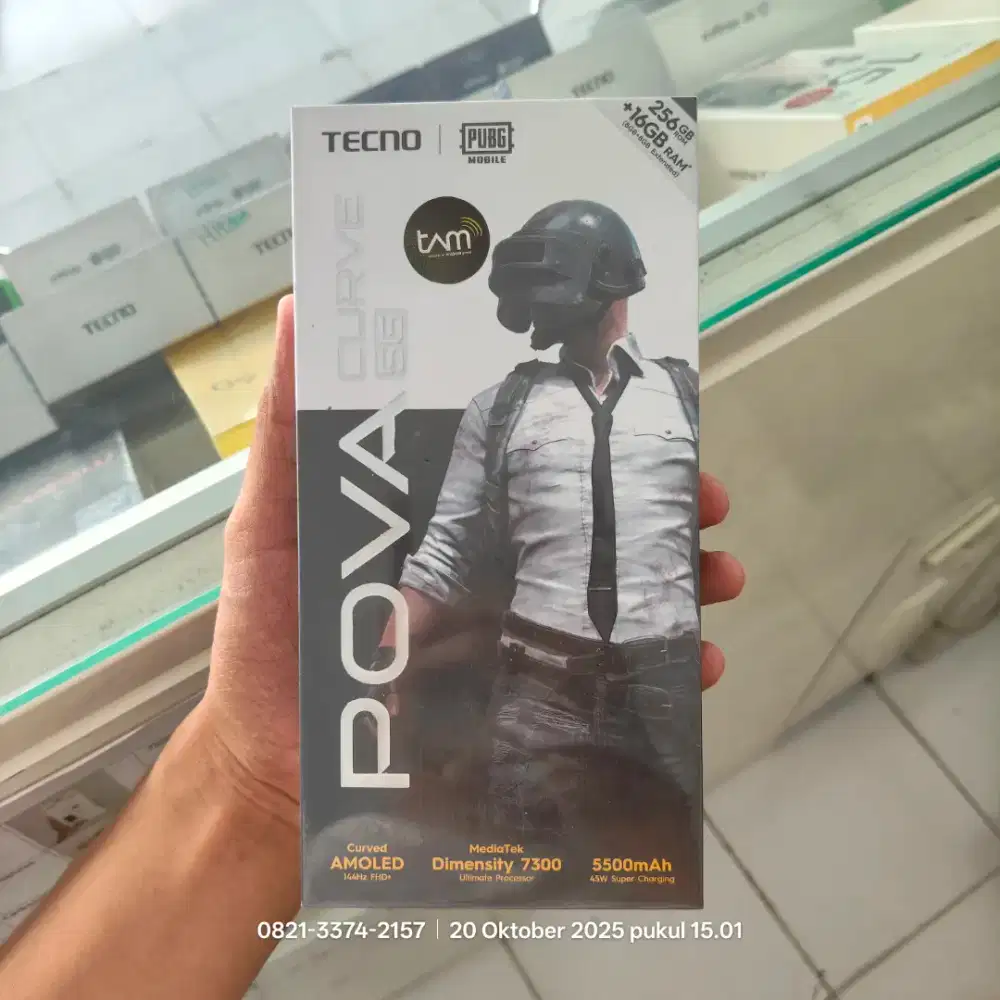 TECNO POVA 7 CURVED 5G 8/256 BARU SEGEL GARANSI RESMI
