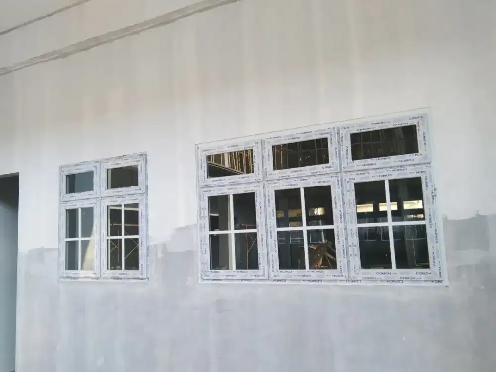 Pintu dan jendela upvc kusen ,pintu sekat kaca aluminium