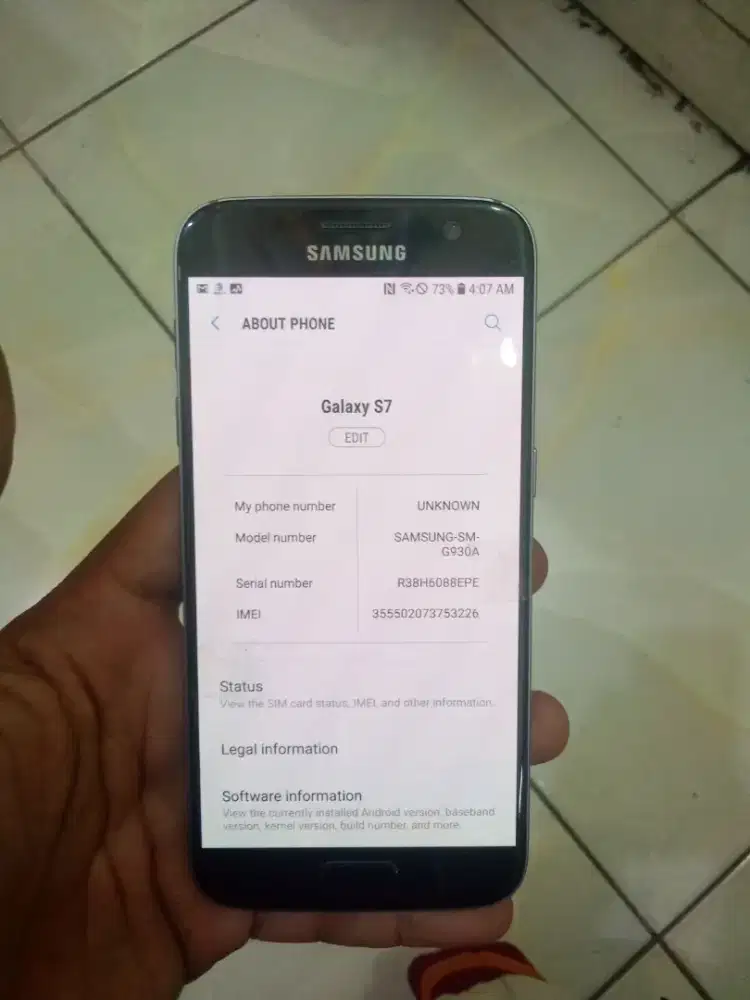 Jual Samsung galaxy s7 normal