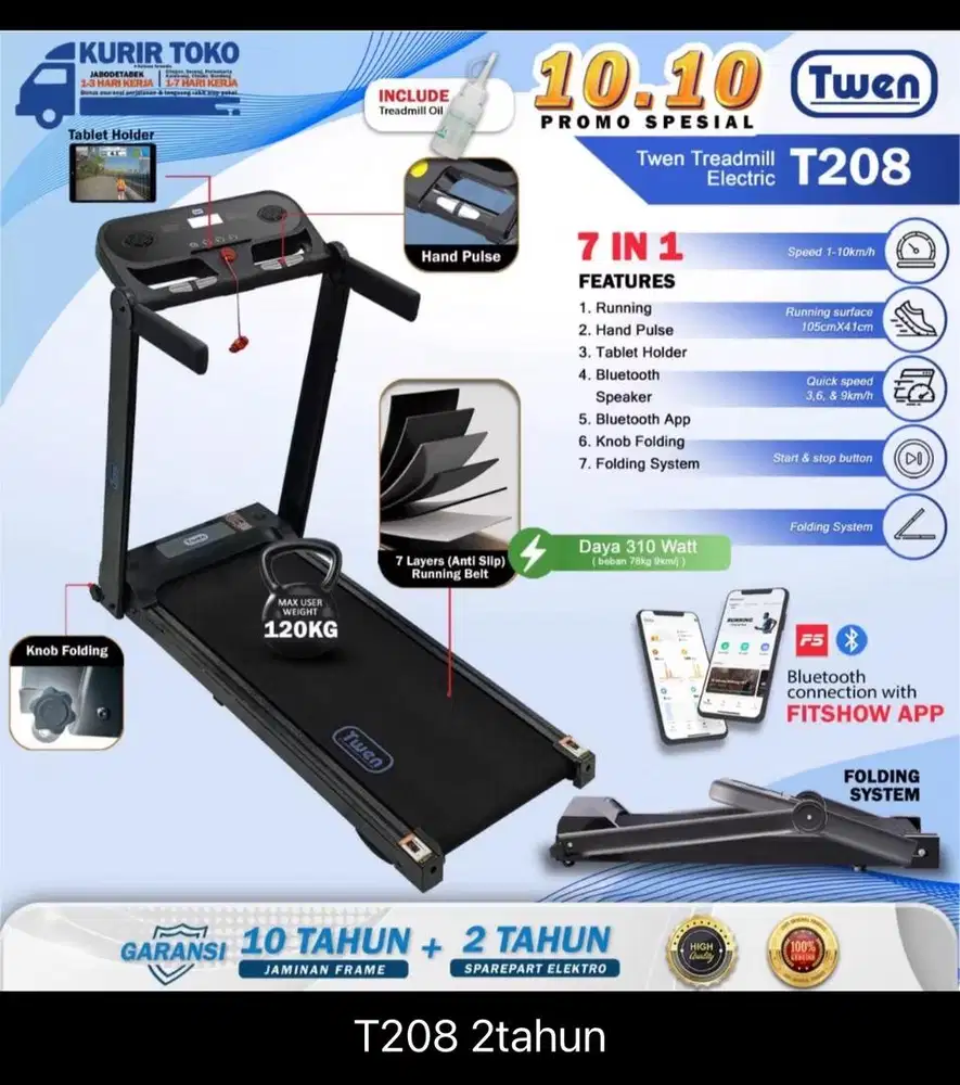 dijual cepat treadmill olahraga mulus baru
