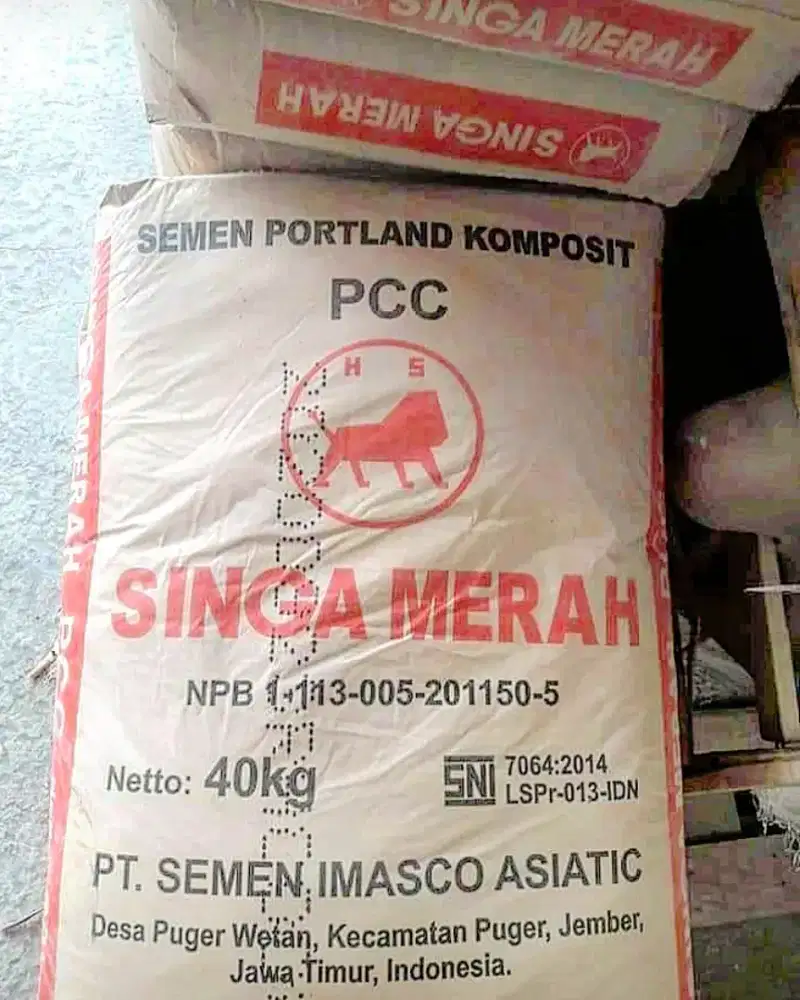 Semen Singa Merah 40 kg Buat ngecor .