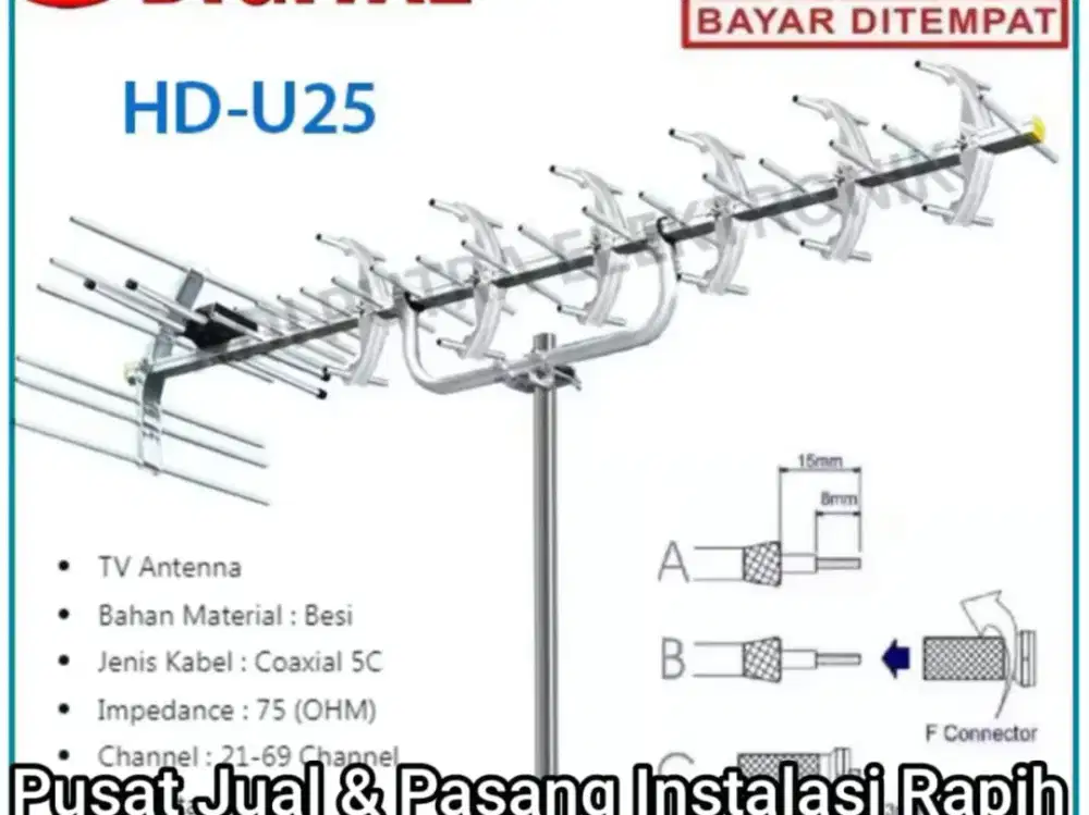 Gerai Jasa Pemasangan Signal Antena Uhf Digital