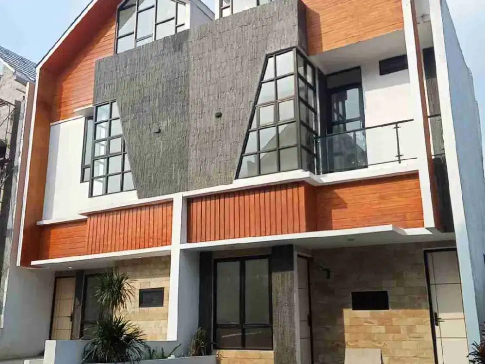 Rumah cantik dua lantai scandinavian