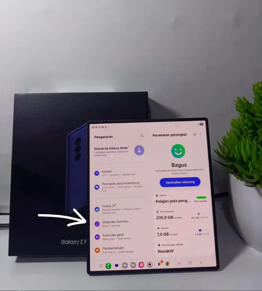 SAMSUNG Z FOLD 6 5G RAM 12/256GB ORIGINAL SEIN BIRU NAVY LIKE NEW