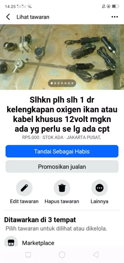 Slhkn plh slh 1 dr kelengkapan oxigen ikan atau sblh nya hrg murah cpt