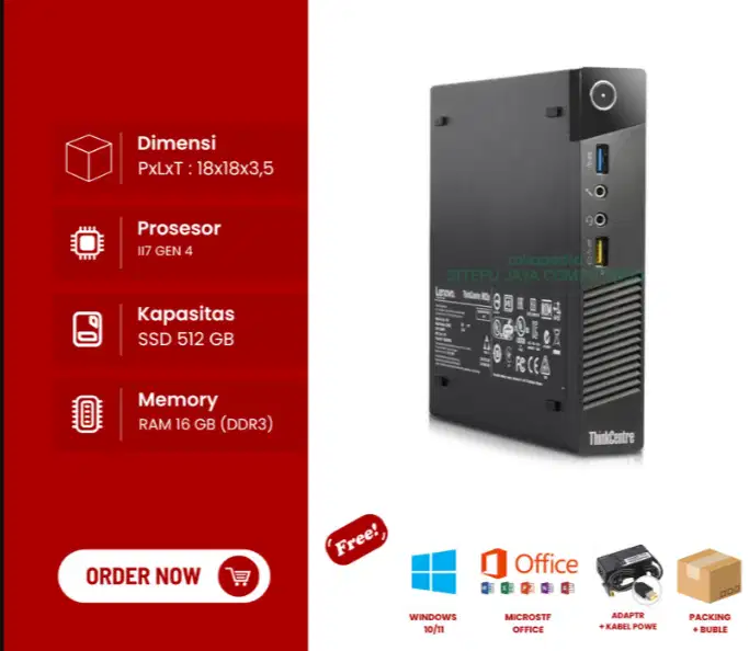 KOMPUTER MINI PC LENOVO M93P core i7 GEN 4 MURAH BERGARANSI DL-SUR