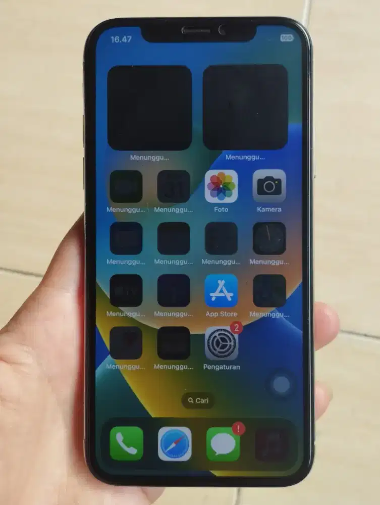 Iphone X 256GB Lkp Face ID True Tone OFF Icloud Sinyal Aman Baca Desk