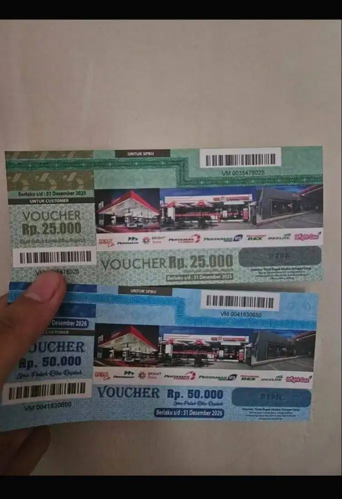 Voucher Bensin di SPBU Pertamina