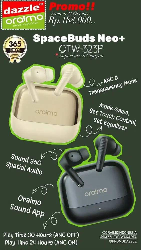 TWS ANC Oraimo Spacebuds Neo+ OTW-323P