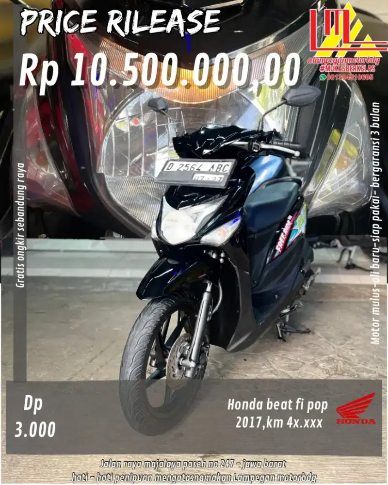 Honda Beat FI Cw pop 2017