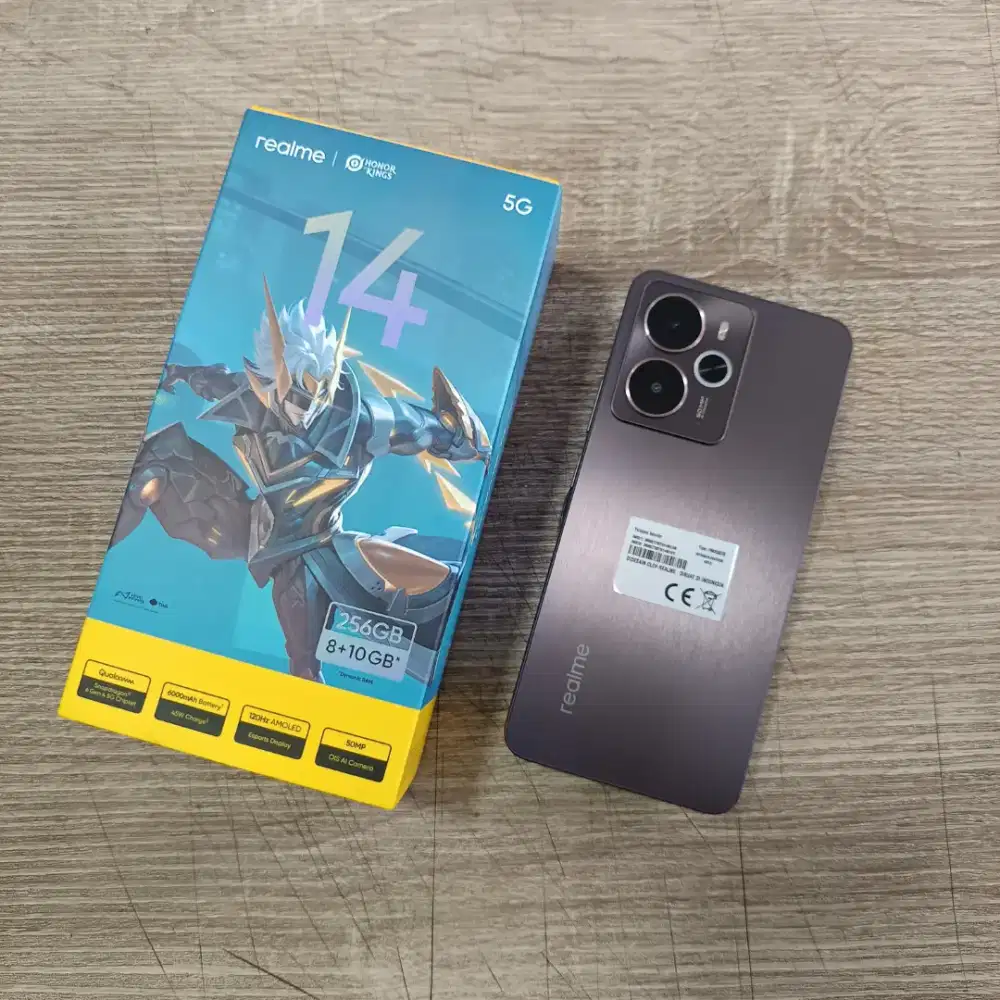Realme 14 5G  ram 18gb (8+10) memori 256gb garansi resmi