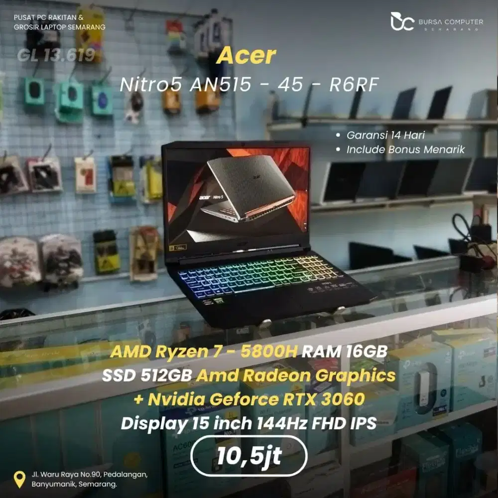 ACER Nitro 5 AN515-45 | Ryzen 7 5800H 16GB 512GB RTX3060
